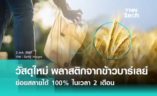 วัสดุใหม่ ! พลาสติกจากข้าวบาร์เลย์ ย่อยสลายได้ 100% ในเวลา 2 เดือน