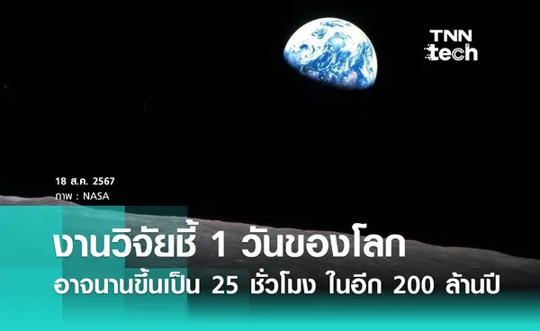 งานวิจัยในปี 2018 คาดการณ์ 1 วันของโลกอาจยาวนานขึ้นเป็น 25 ชั่วโมง ในอีก 200 ล้านปีข้างหน้า