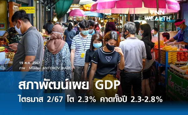 สภาพัฒน์เผย GDP ไตรมาส 2/67 โต 2.3%  