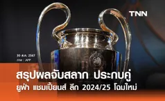 สรุปผลจับสลากประกบคู่ ยูฟ่า แชมเปี้ยนส์ ลีก 2024/25 โฉมใหม่