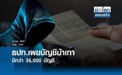 ธปท.เผยบัญชีม้าเทามีกว่า 36,000 บัญชี | ย่อโลกเศรษฐกิจ 