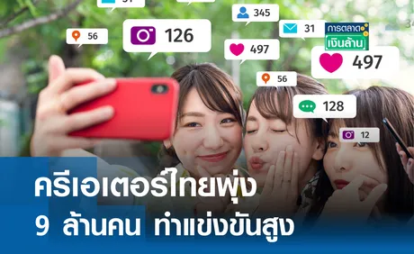 ครีเอเตอร์ไทยพุ่ง 9 ล้านคน ทำแข่งขันสูง l การตลาดเงินล้าน