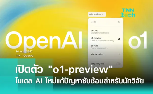 OpenAI เปิดตัว o1-preview โมเดล AI ใหม่แก้ปัญหาที่ซับซ้อนได้