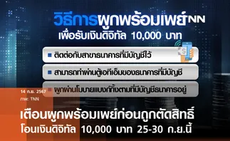 เปิดขั้นตอนผูกพร้อมเพย์ก่อนรับโอนเงินดิจิทัล 10,000 บาท