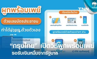 กรุงไทย” เปิดวิธีผูกพร้อมเพย์ รอรับเงินหมื่นจากรัฐบาล 