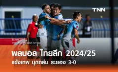 ผลบอล ไทยลีก 2024/25 : แข้งเทพ บุกถล่ม ระยอง 3-0 (คลิปไฮไลท์)