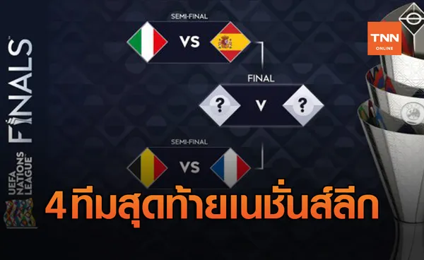 ซี้ดส์ปาก! ผลการประกบคู่ 'ยูฟ่า เนชั่นส์ลีก 2021' รอบรองชนะเลิศ