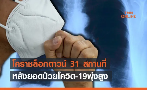 เช็กด่วน!โคราชสั่งล็อกดาวน์ 31 สถานที่เสี่ยง ตัวเลขป่วยโควิดพุ่ง