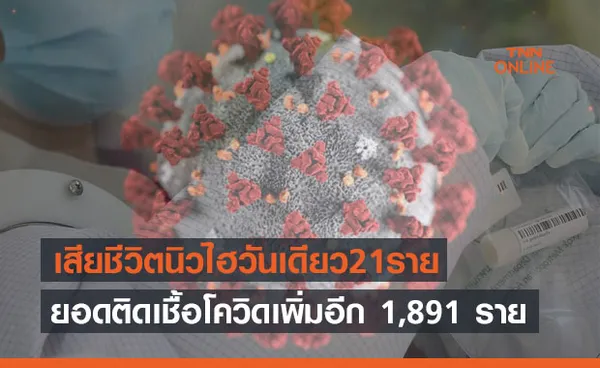 น่าห่วง! ยอดดับโควิดนิวไฮวันเดียว 21 ราย ติดเชื้อเพิ่มอีก 1,891 ราย 