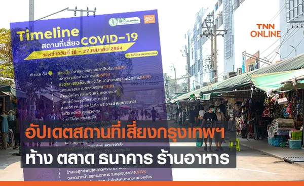 เช็กด่วน! อัปเดตสถานที่เสี่ยงโควิด-19 ทั่วกรุงเทพฯ ช่วงวันที่ 18-27 เม.ย.