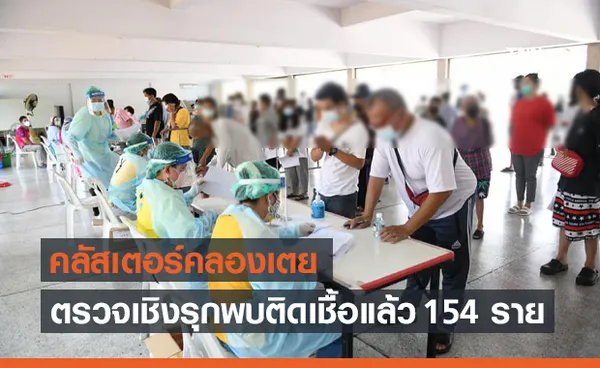 ตรวจเชิงรุกชุมชนคลองเตย พบติดเชื้อโควิดแล้ว 154 ราย