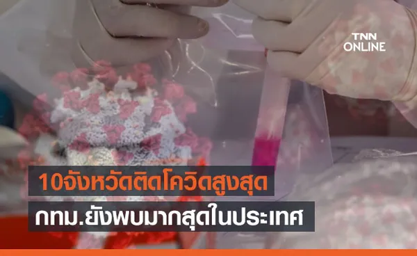 ตัวเลขยังพุ่ง! 10 จังหวัดติดโควิดสูงสุดวันนี้ กทม.ยังมากสุดในประเทศ