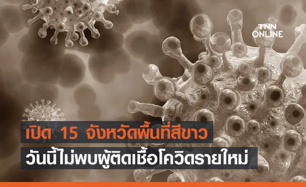 โควิดวันนี้ 15 จังหวัดไม่พบผู้ติดเชื้อโควิด-19 รายใหม่