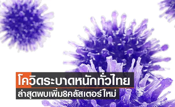 โควิดระบาดหนัก ล่าสุดพบเพิ่ม8คลัสเตอร์ใหม่กระจายใน6จังหวัด