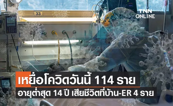 เปิดไทม์ไลน์เหยื่อโควิดวันนี้ 114 ราย อายุต่ำสุด 14 ปี เสียชีวิตที่บ้าน-ห้องฉุกเฉิน 4 ราย