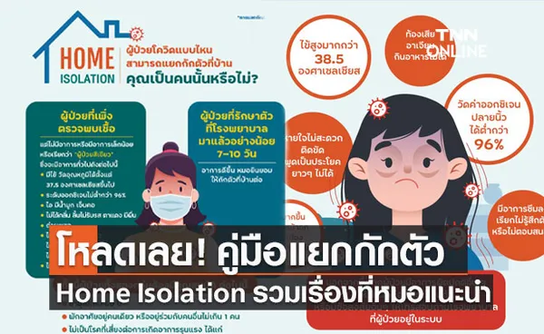 ดาวน์โหลดไว้เลย! คู่มือแยกกักตัวที่บ้าน Home Isolation เรื่องควรรู้ที่หมอแนะนำ