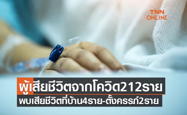 เปิดรายละเอียดผู้เสียชีวิตจากโควิดวันนี้212ราย เสียชีวิตที่บ้าน4ราย-ตั้งครรภ์2ราย