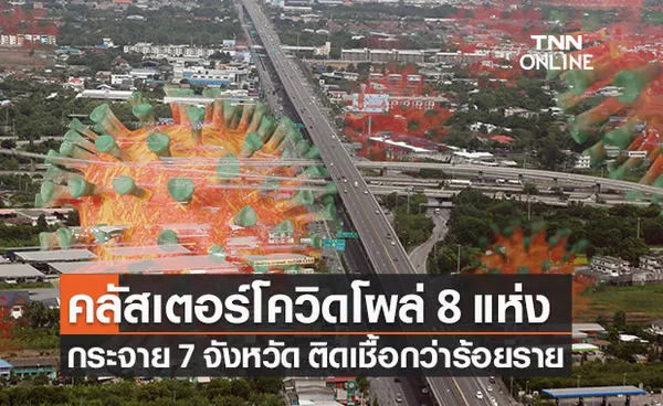 โควิด-19 วันนี้ ไทยพบคลัสเตอร์ใหม่ 8 แห่ง กระจาย 7 จังหวัด