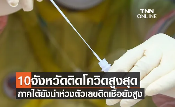 10จังหวัดติดโควิดรายใหม่สูงสุด ภาคใต้น่าห่วงตัวเลขติดเชื้อยังสูง