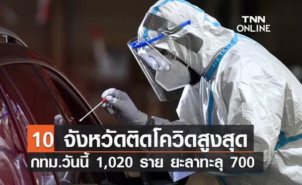 10 จังหวัดติดเชื้อโควิดรายใหม่สูงสุด กทม.วันนี้ 1,020 ราย ภาคใต้ยอดยังพุ่ง!