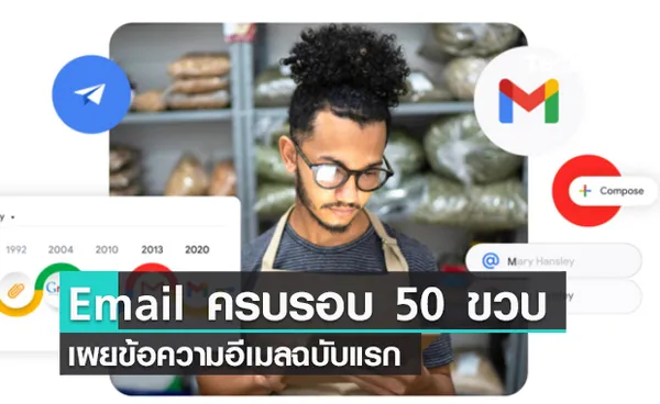 Email ครบรอบ 50 ขวบ เปิดเผยข้อความอีเมลฉบับแรก