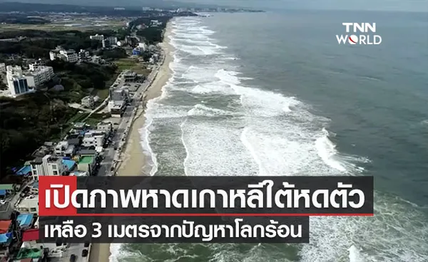 สุดอึ้ง! ชายหาดเกาหลีใต้จาก 40 เมตร หดเหลือ 3 เมตร จากปัญหาโลกร้อน 