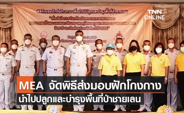 (คลิป) MEA จัดพิธีส่งมอบฝักโกงกาง นำไปปลูกและบำรุงพื้นที่ป่าชายเลน