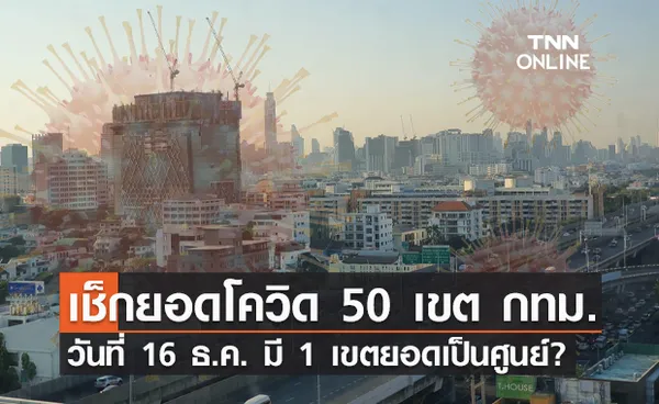 กทม.เปิดยอดผู้ติดเชื้อโควิดทั้ง 50 เขต วันนี้มี 1 เขตยอดเป็นศูนย์?